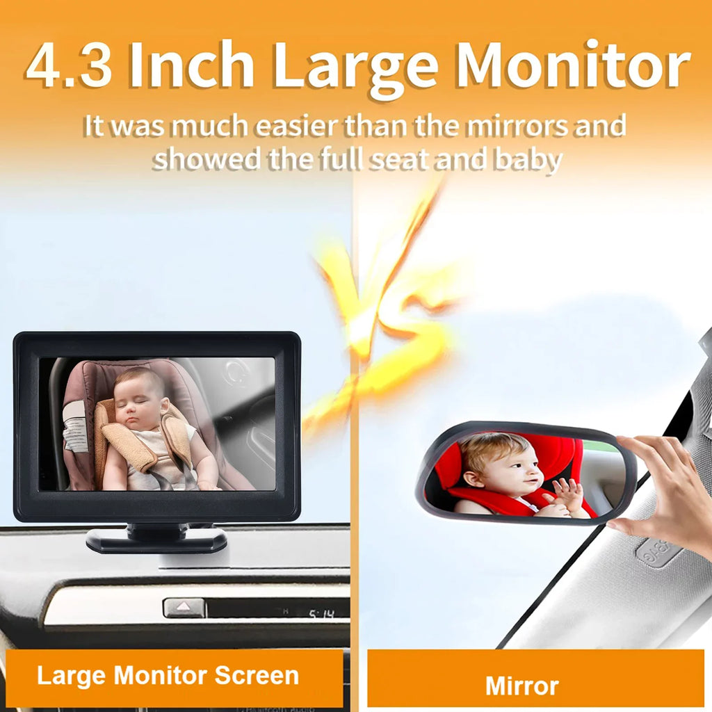 Anself Invigilator Baby Car Mirror Camera with 150° Wide View for Rear Facing Seat and 1080P  Video Display
