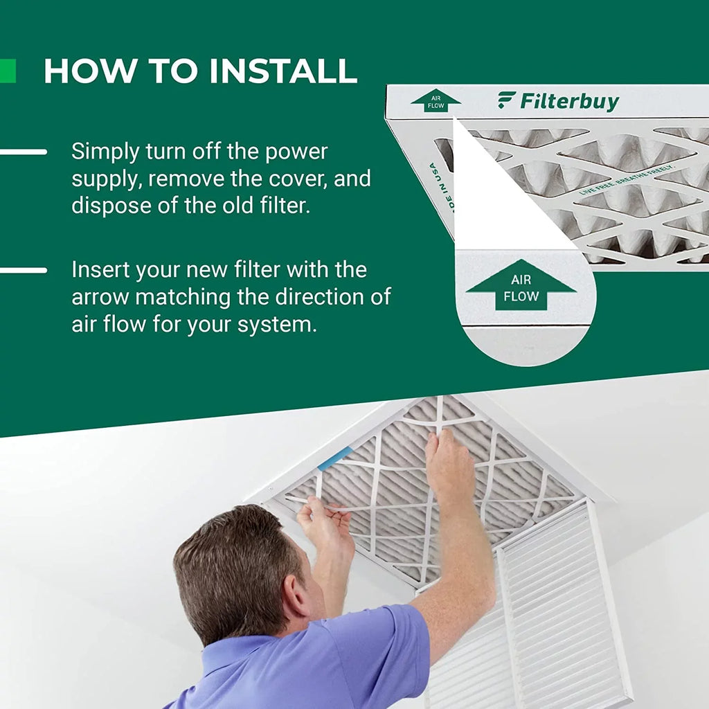 Filterbuy 18x25x2  11 Pleated   Furnace Air Filters (6-Pack)