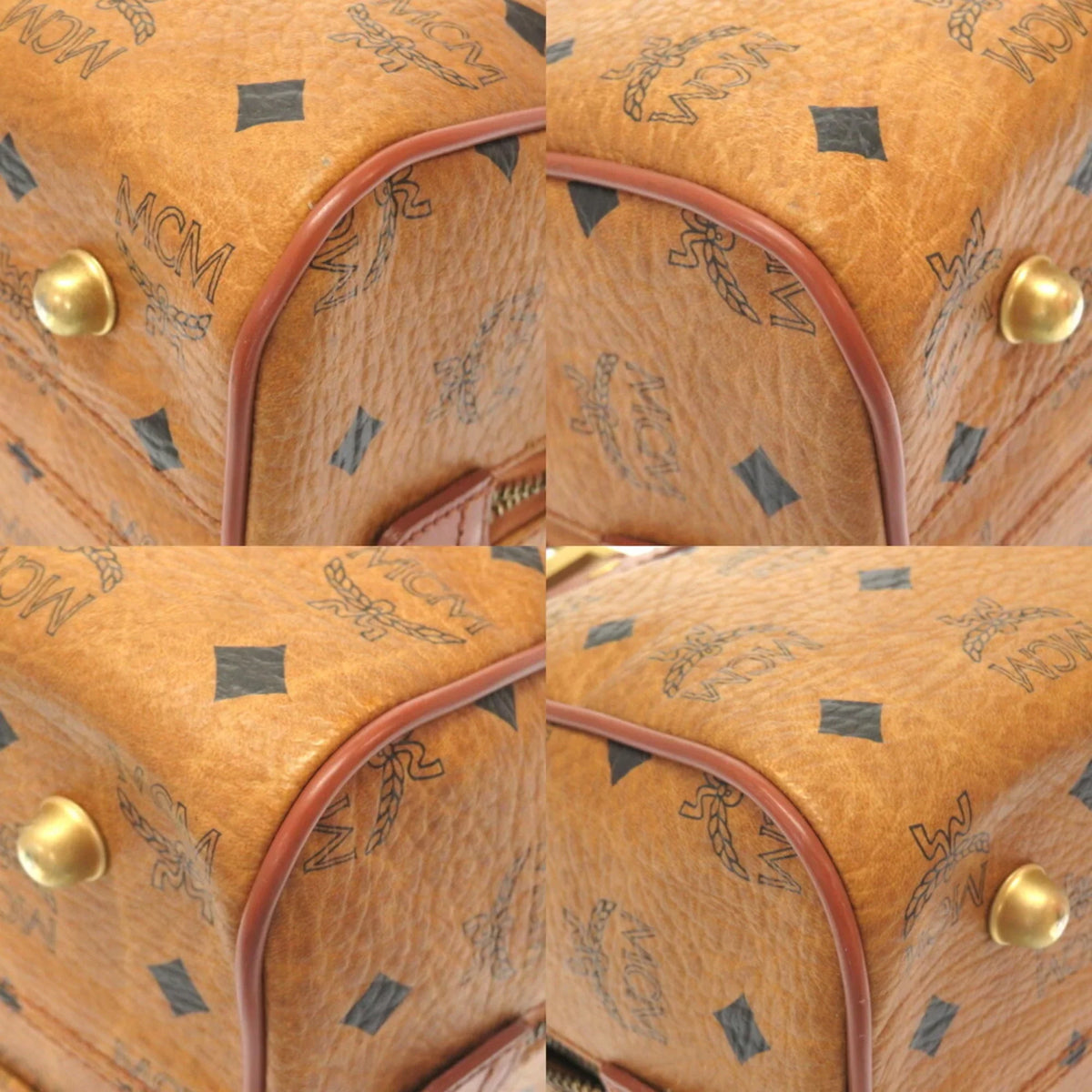 Visetos Brown Canvas Handbag (Pre-Owned)