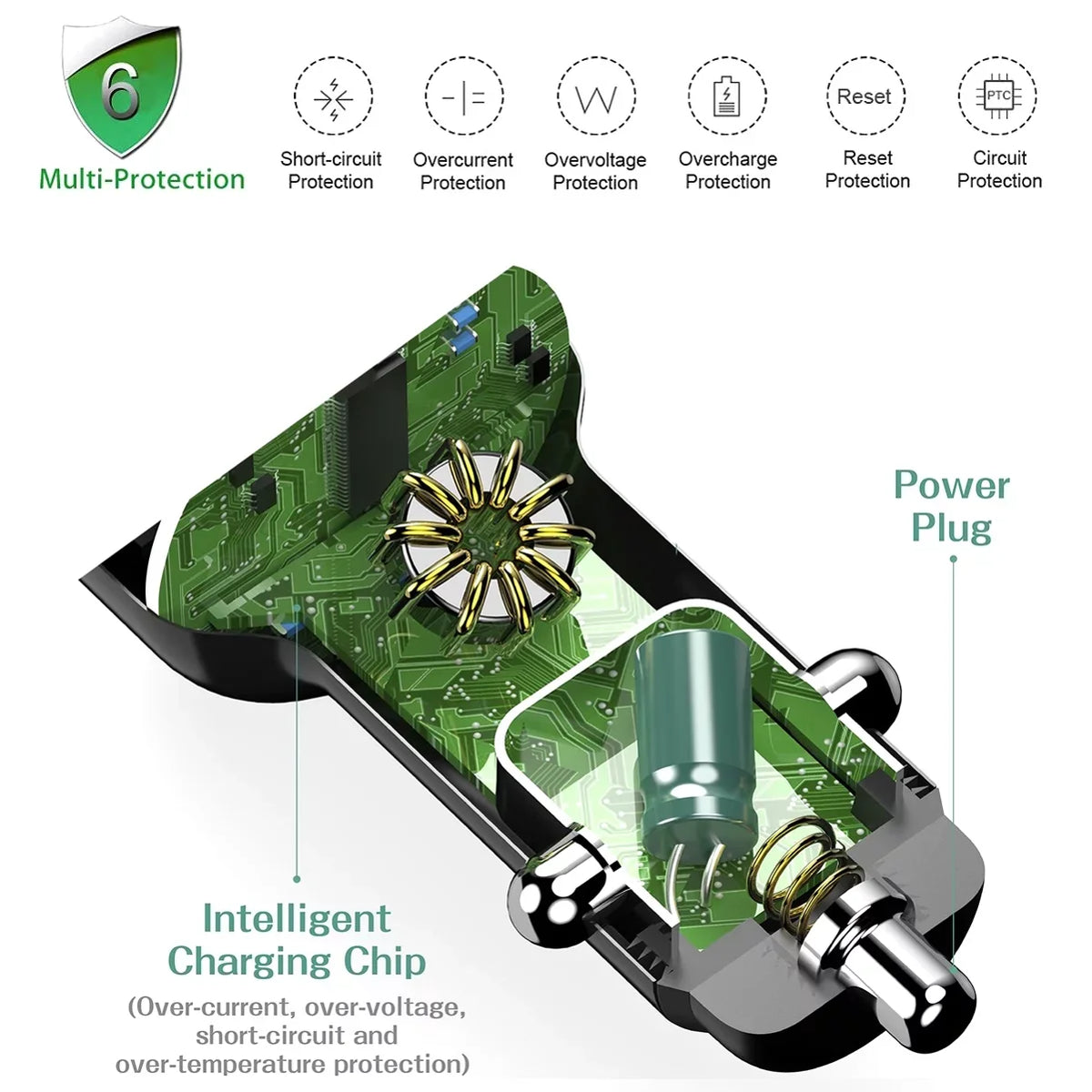 Fast Car Charger with Phone Mount - -  Socket Adapter and Air Vent Holder Auto Lock for  S48c,, Pro - Coolpad Legacy,,Brisa - Cricket Ovation, Influence, 2, Icon 2 -